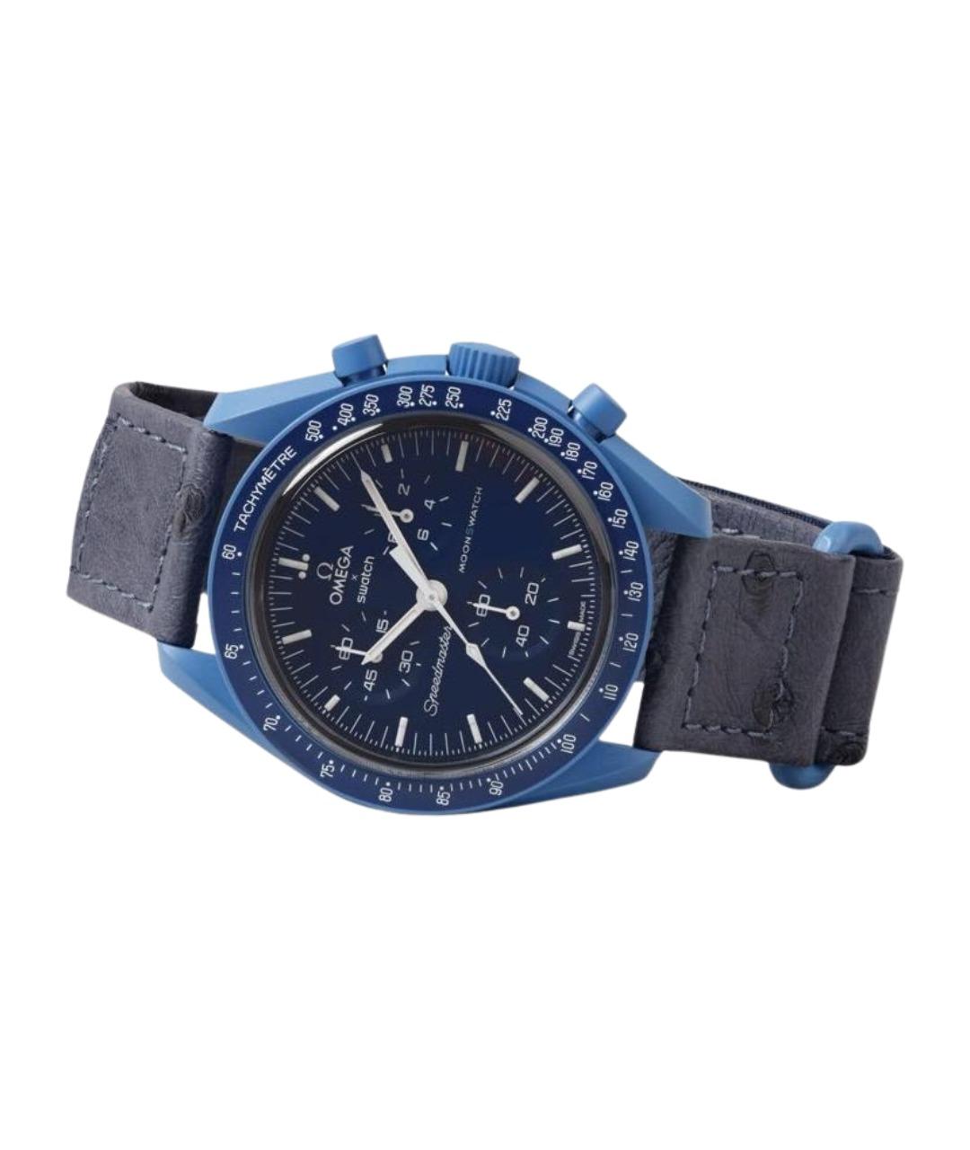 Swatch Темно-синие керамические часы, фото 9