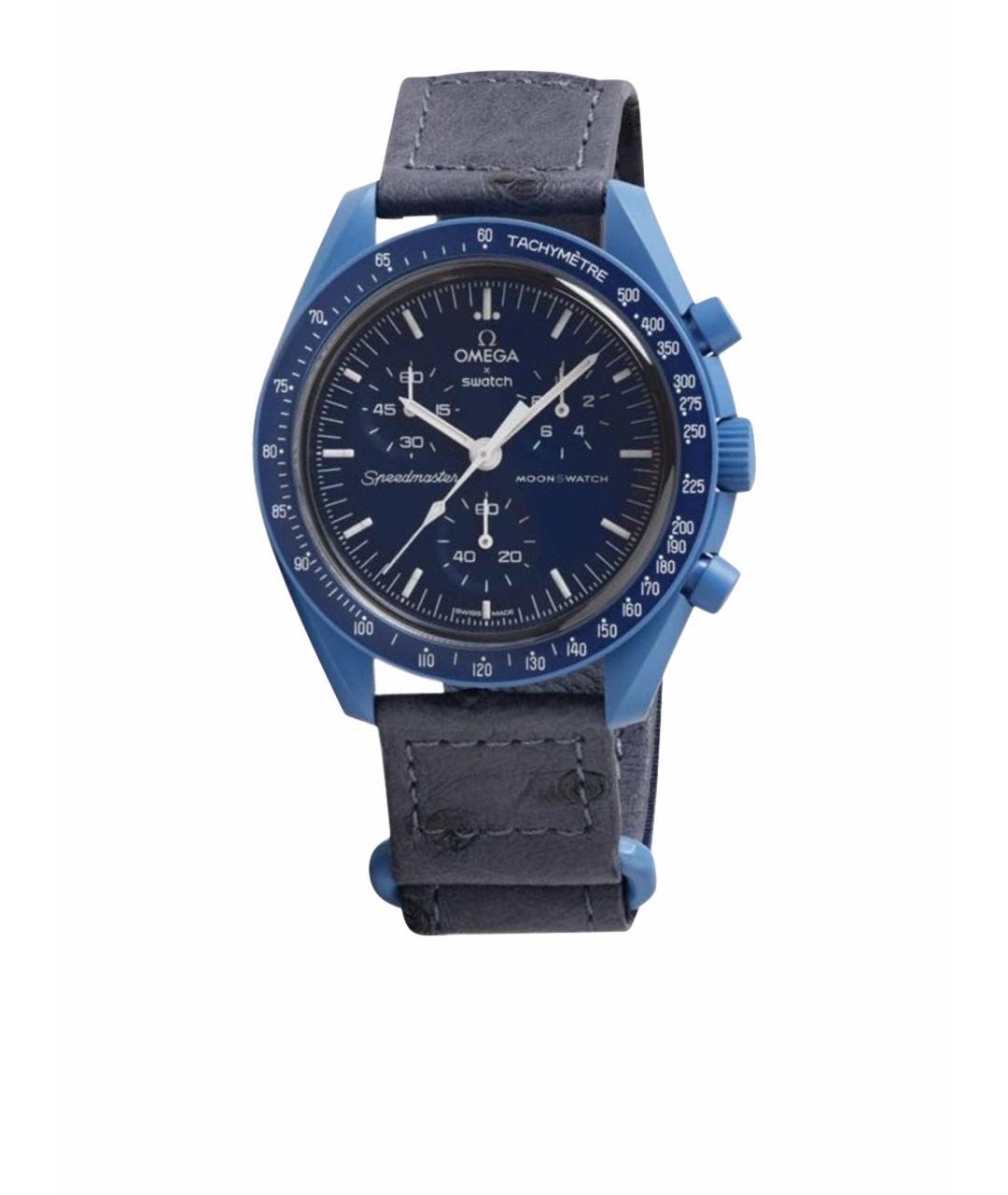 Swatch Темно-синие керамические часы, фото 1