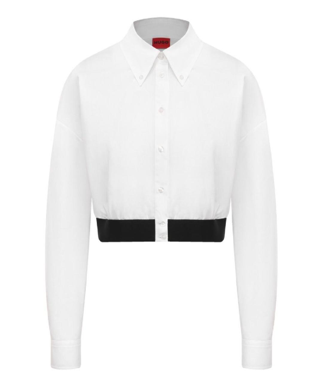 HUGO Белая хлопковая блузы, фото 5