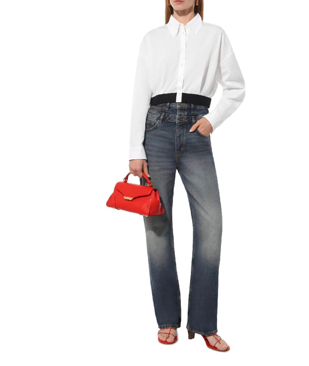 HUGO Белая хлопковая блузы, фото 4