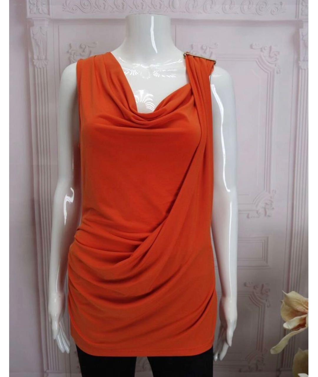 MICHAEL MICHAEL KORS Оранжевая полиэстеровая майка, фото 6