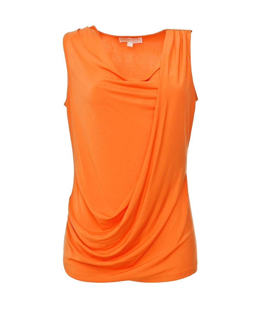 MICHAEL MICHAEL KORS Оранжевая полиэстеровая майка, фото 8