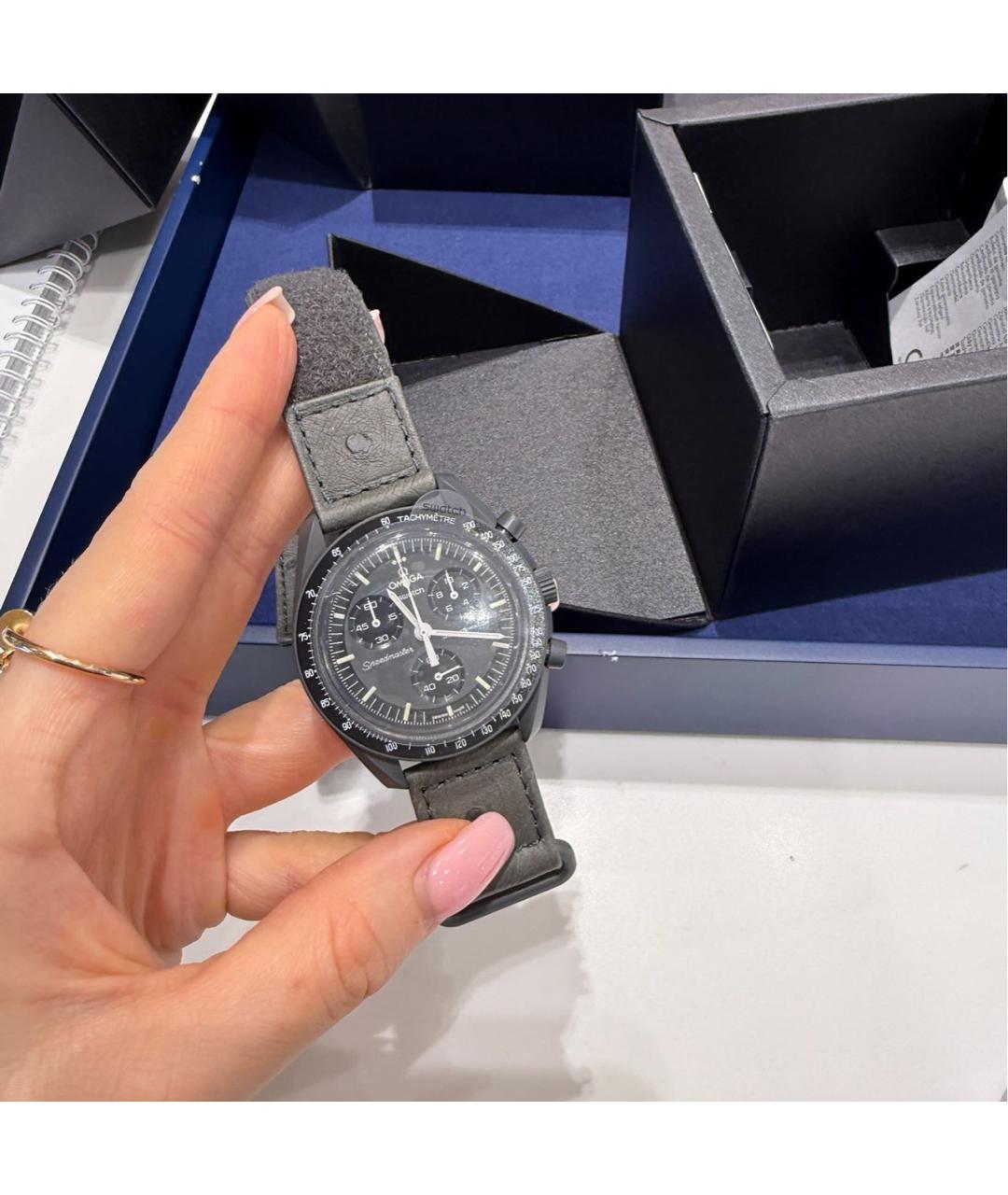 Swatch Черные керамические часы, фото 2