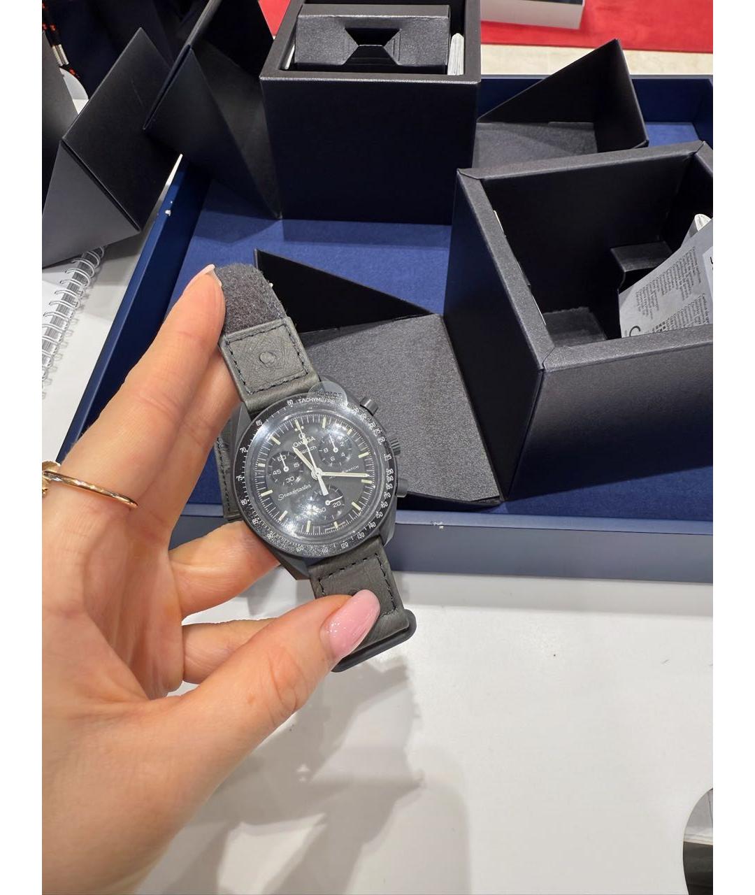 Swatch Черные керамические часы, фото 5