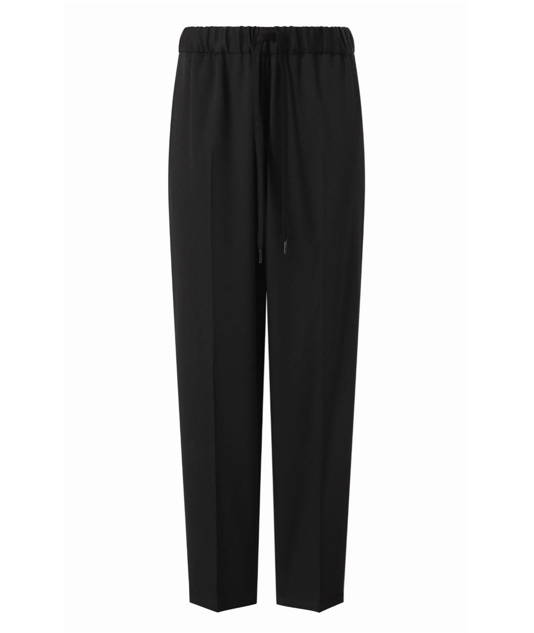 MM6 MAISON MARGIELA Черные хлопковые прямые брюки, фото 4