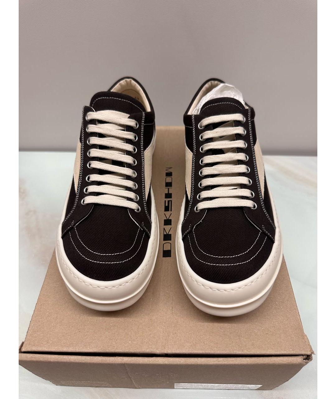 RICK OWENS DRKSHDW Черные низкие кроссовки / кеды, фото 3