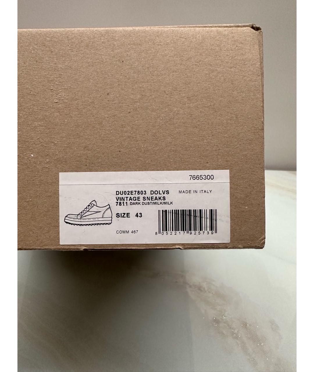 RICK OWENS DRKSHDW Черные низкие кроссовки / кеды, фото 6