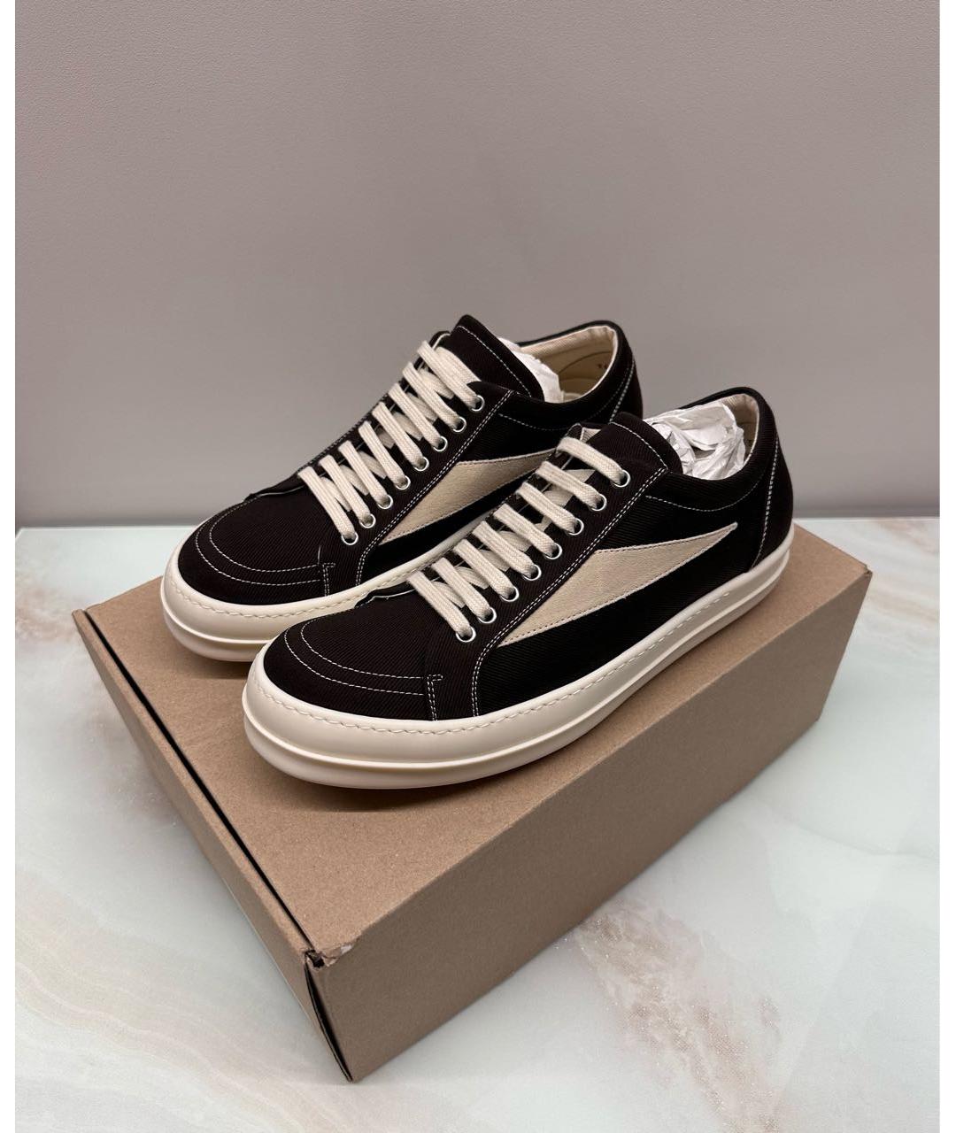 RICK OWENS DRKSHDW Черные низкие кроссовки / кеды, фото 2