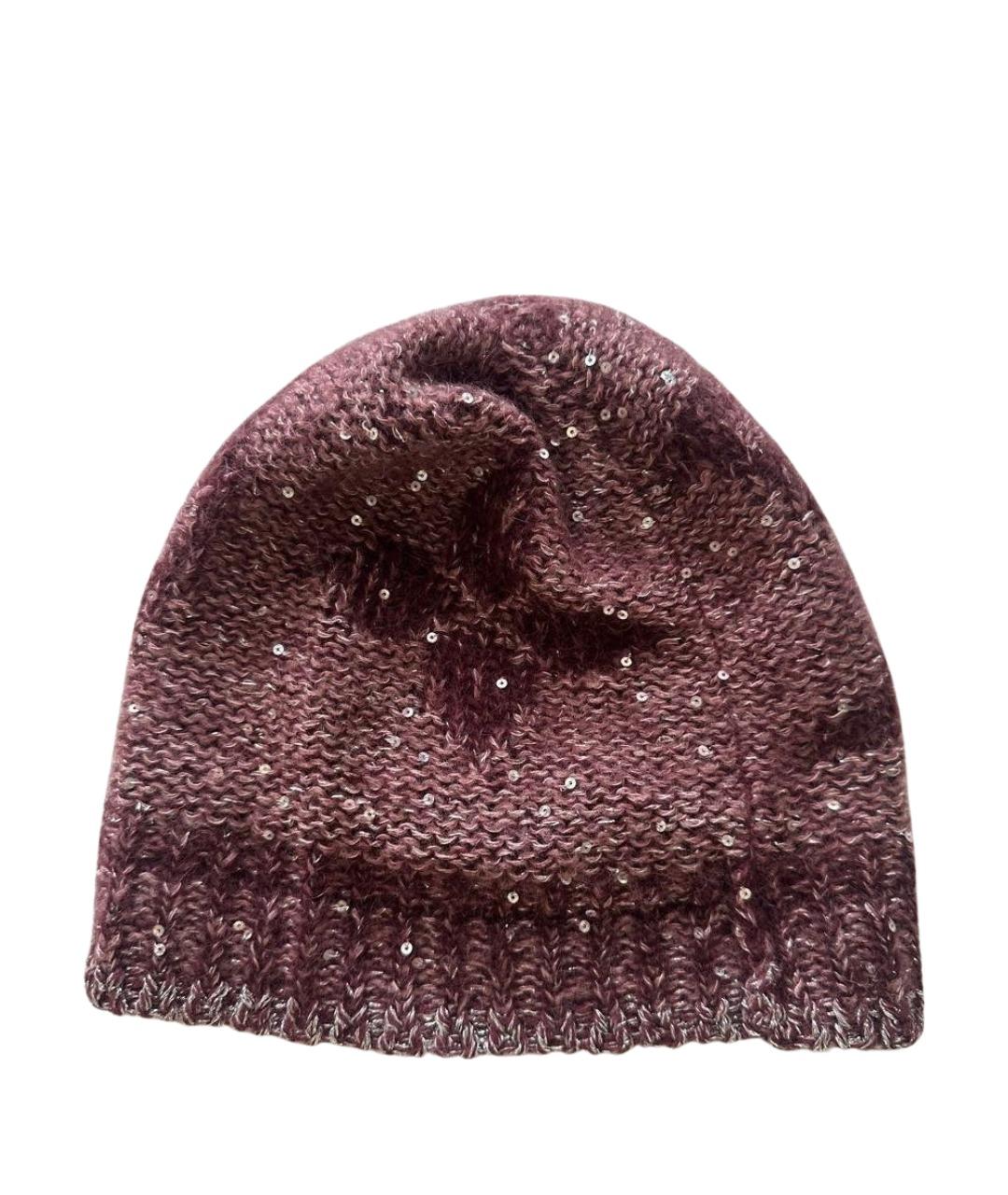 LOUIS VUITTON Бордовая шапка, фото 1