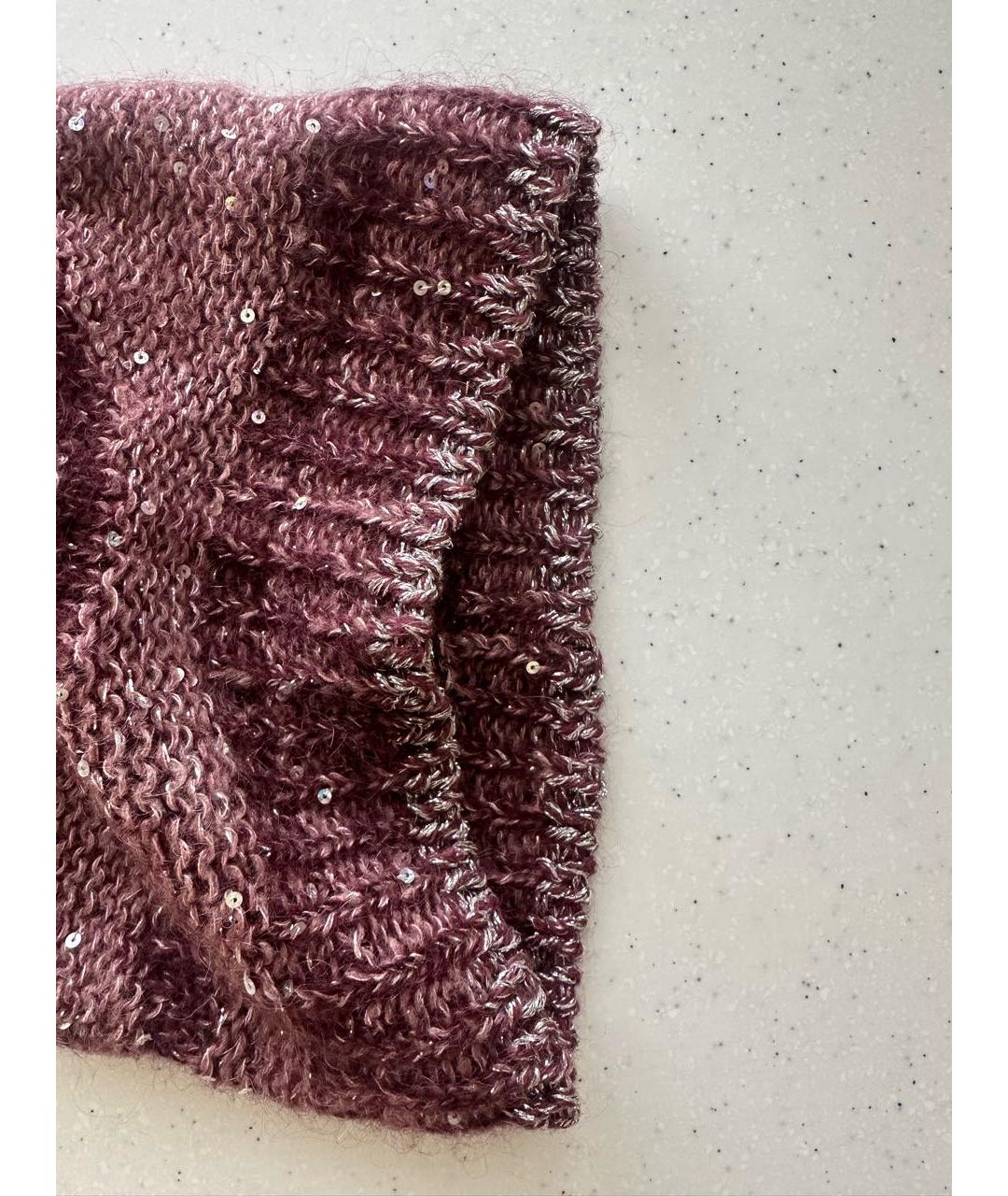 LOUIS VUITTON Бордовая шапка, фото 3