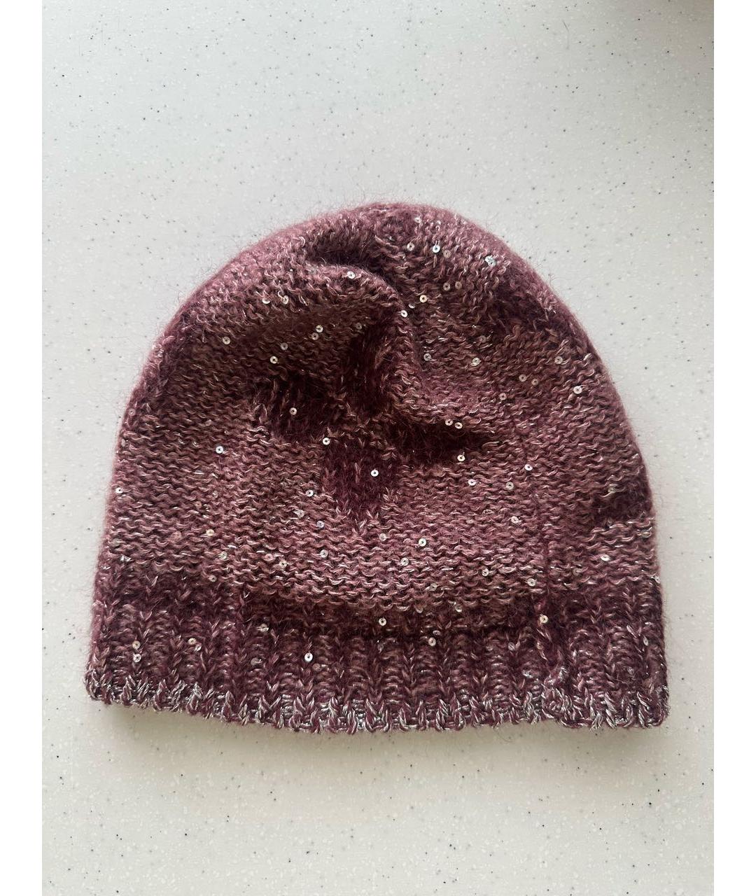 LOUIS VUITTON Бордовая шапка, фото 6