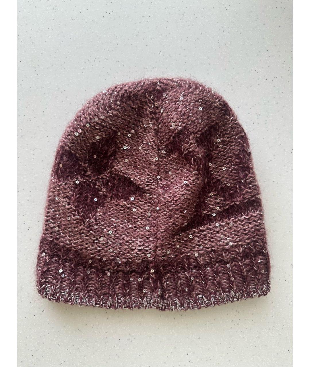 LOUIS VUITTON Бордовая шапка, фото 4