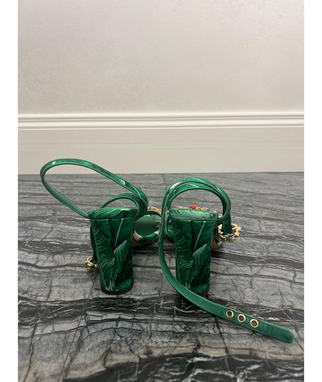 DOLCE&GABBANA Зеленые босоножки, фото 4