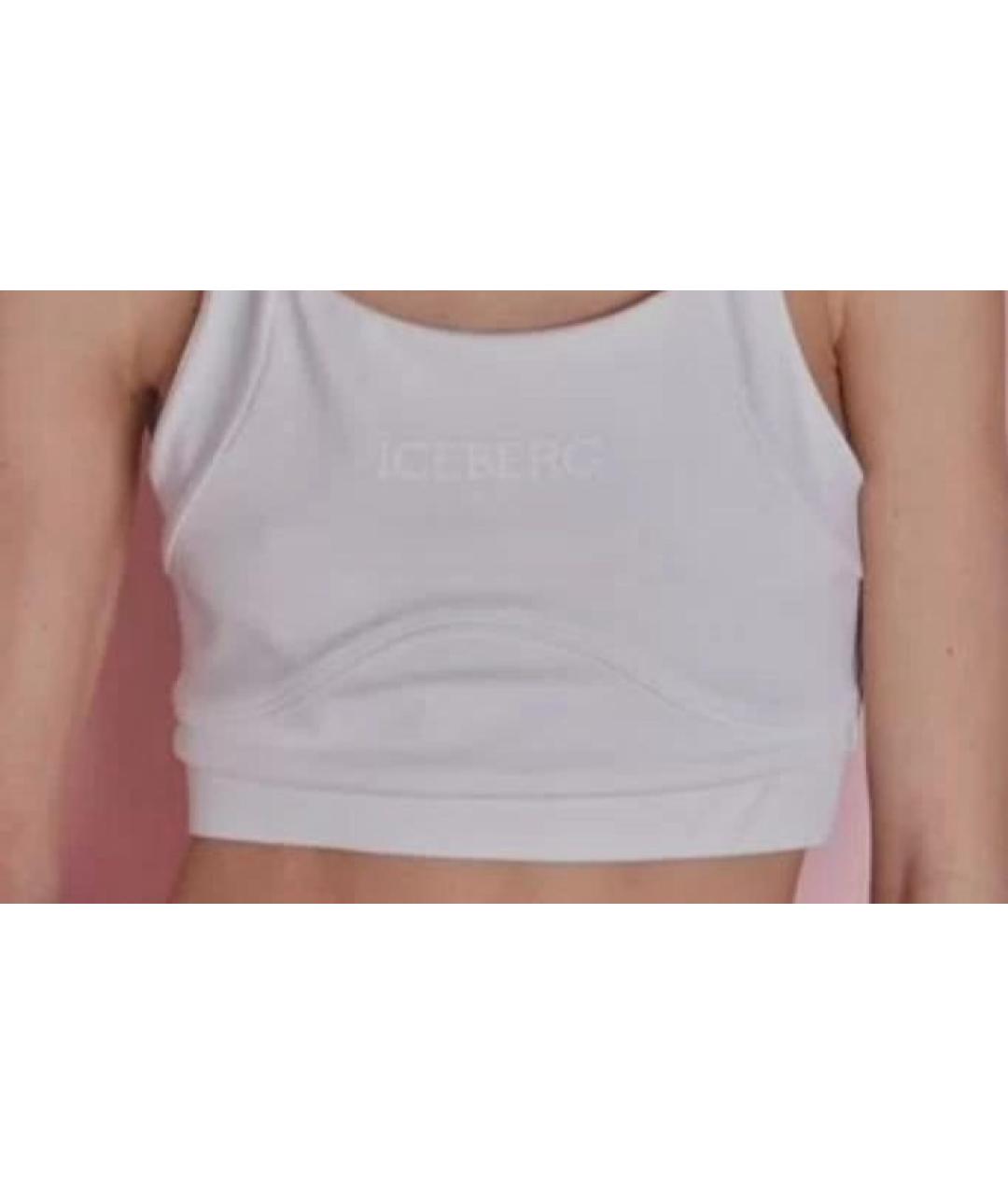 ICEBERG Белая полиэстеровая майка, фото 4