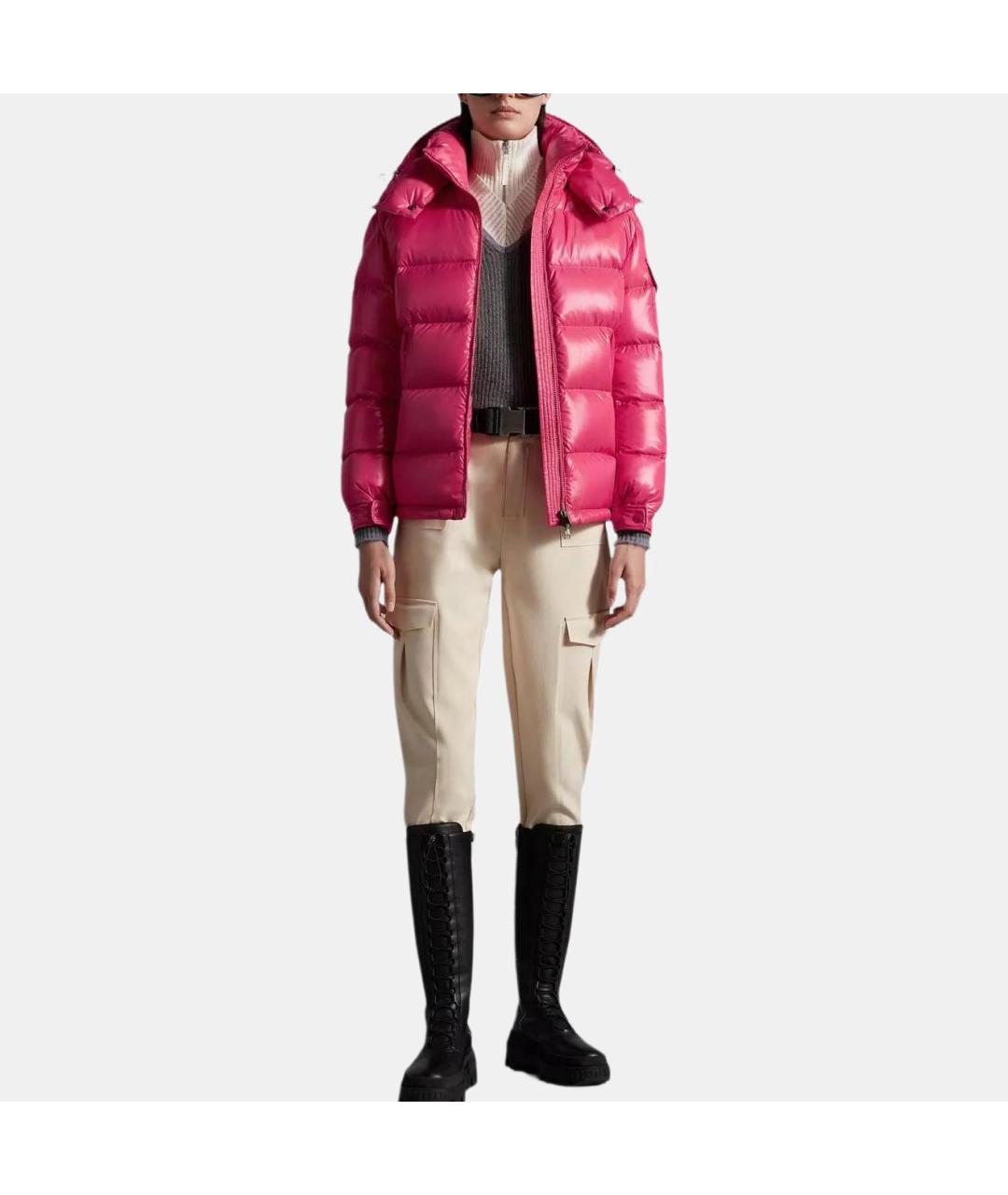 MONCLER Розовый пуховик, фото 2