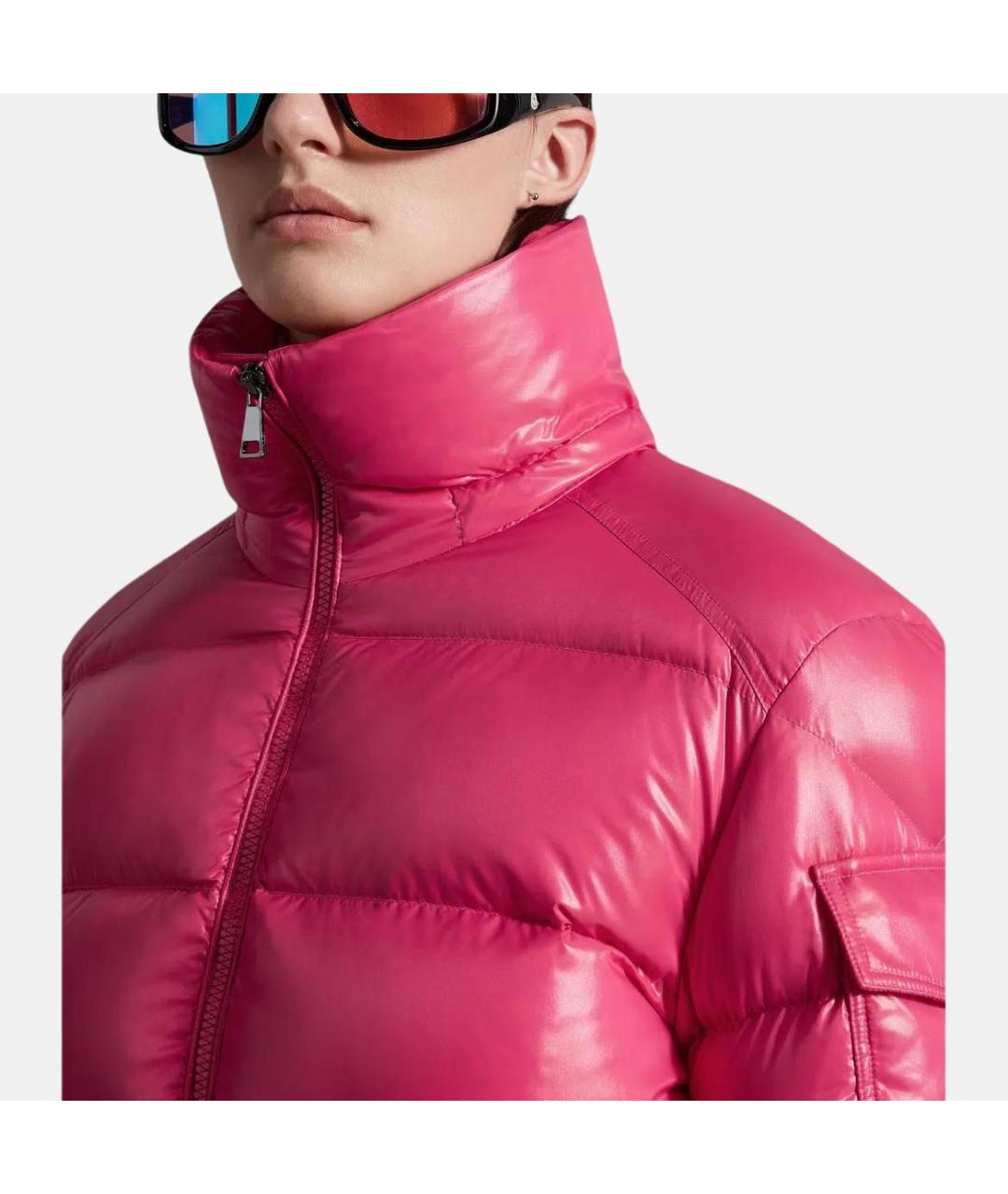MONCLER Розовый пуховик, фото 5