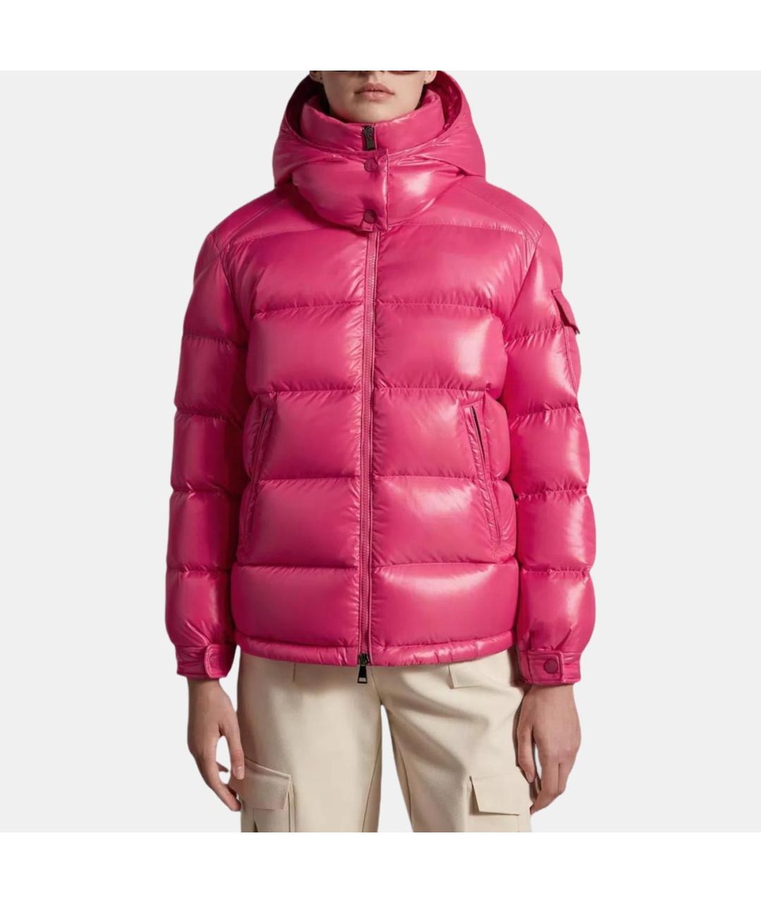MONCLER Розовый пуховик, фото 3