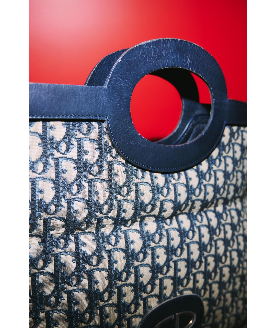 CHRISTIAN DIOR Синяя сумка тоут, фото 2