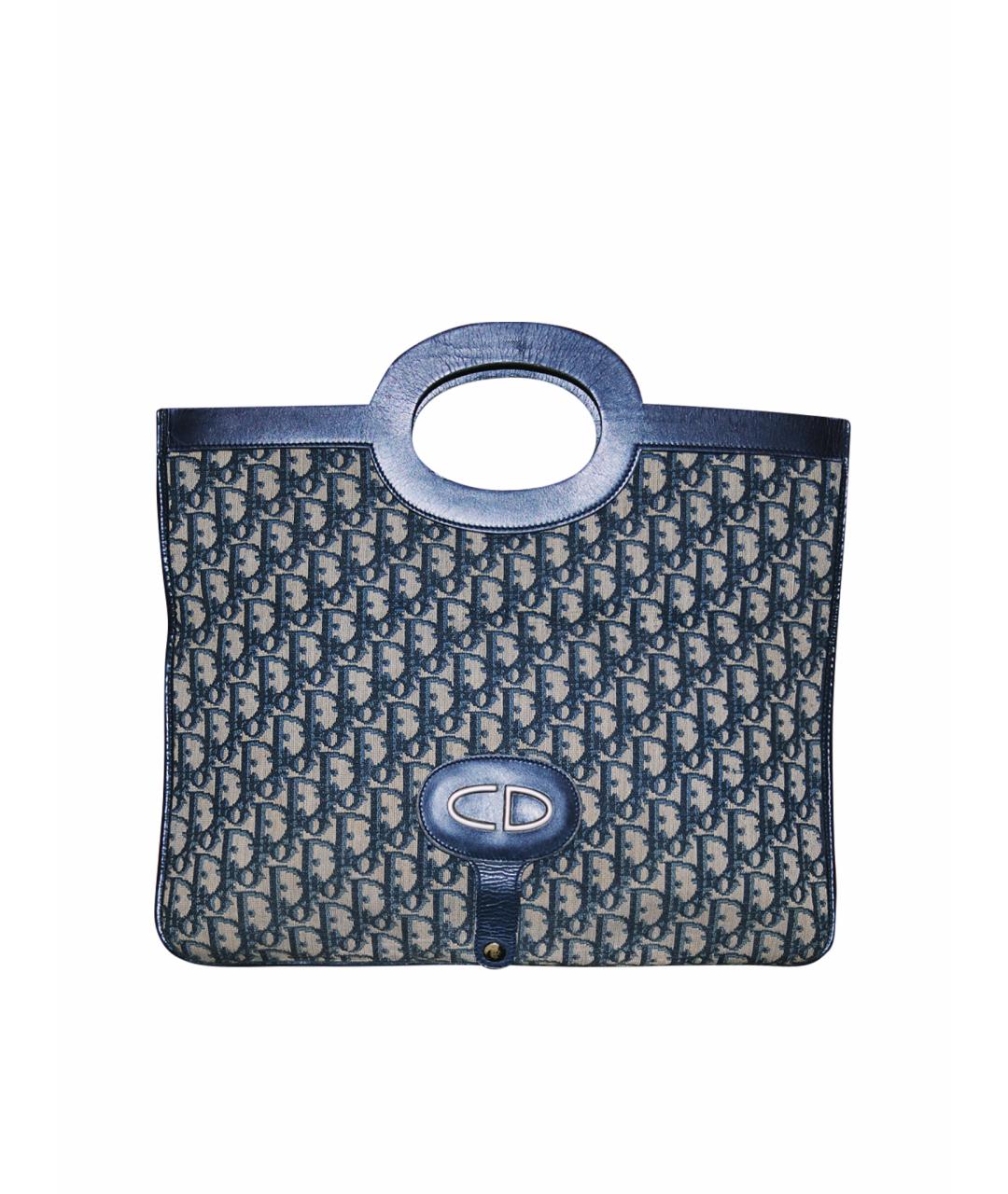 CHRISTIAN DIOR Синяя сумка тоут, фото 1