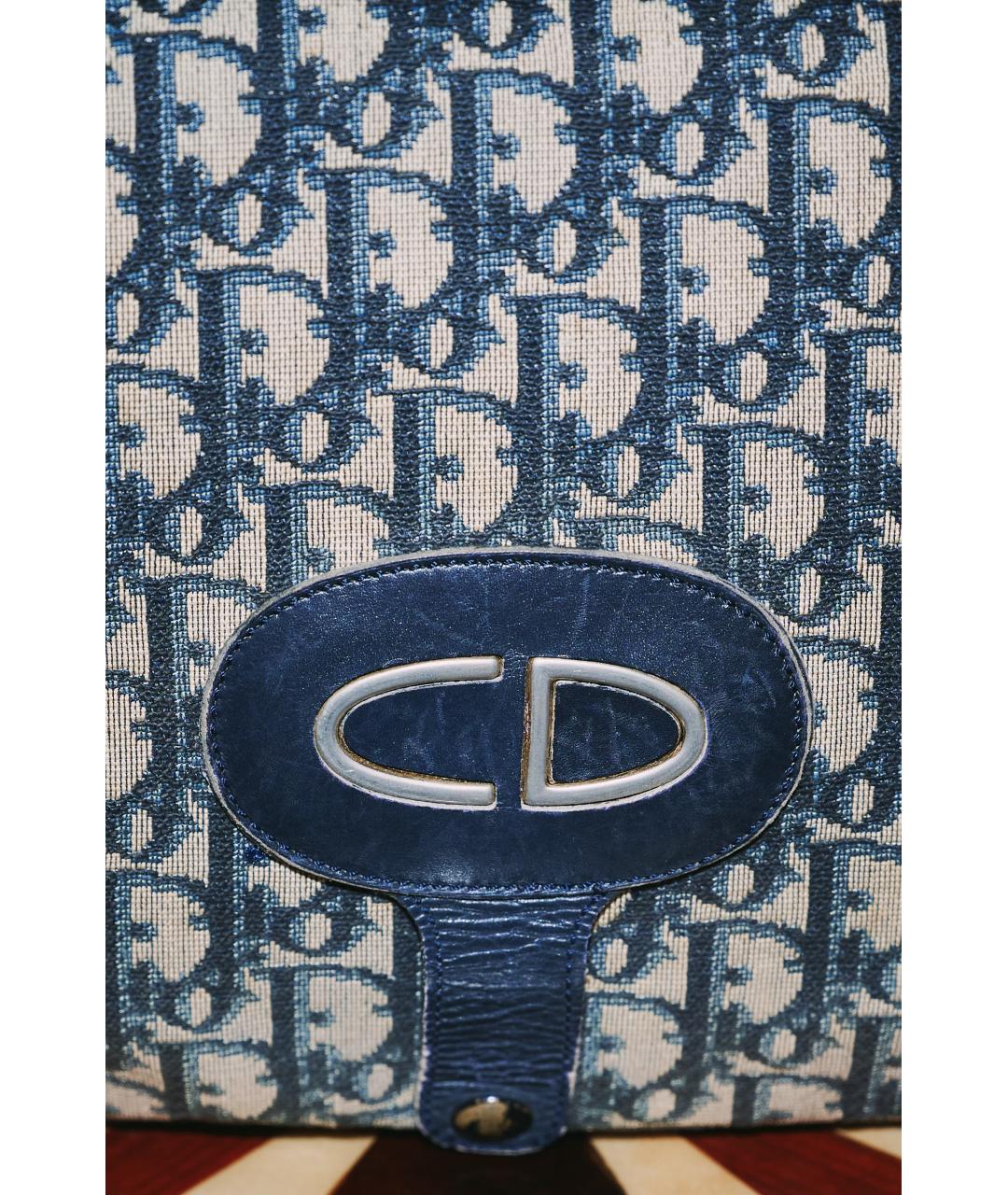 CHRISTIAN DIOR Синяя сумка тоут, фото 3