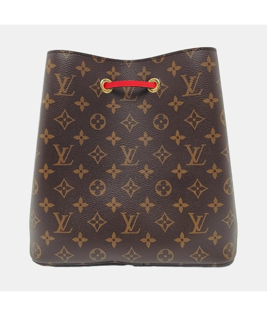 LOUIS VUITTON Красная кожаная сумка тоут, фото 4