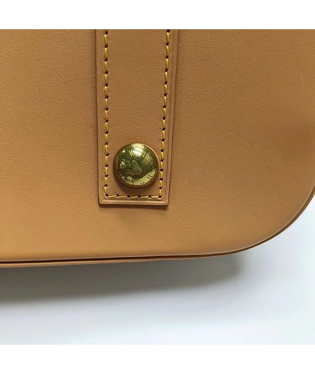 LOUIS VUITTON Коричневая кожаная сумка с короткими ручками, фото 6