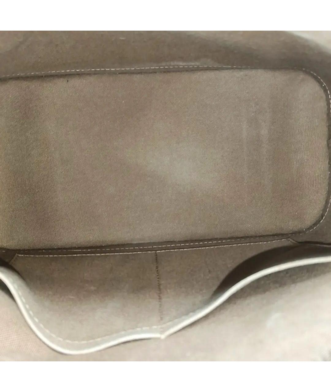 LOUIS VUITTON Коричневая кожаная сумка с короткими ручками, фото 5