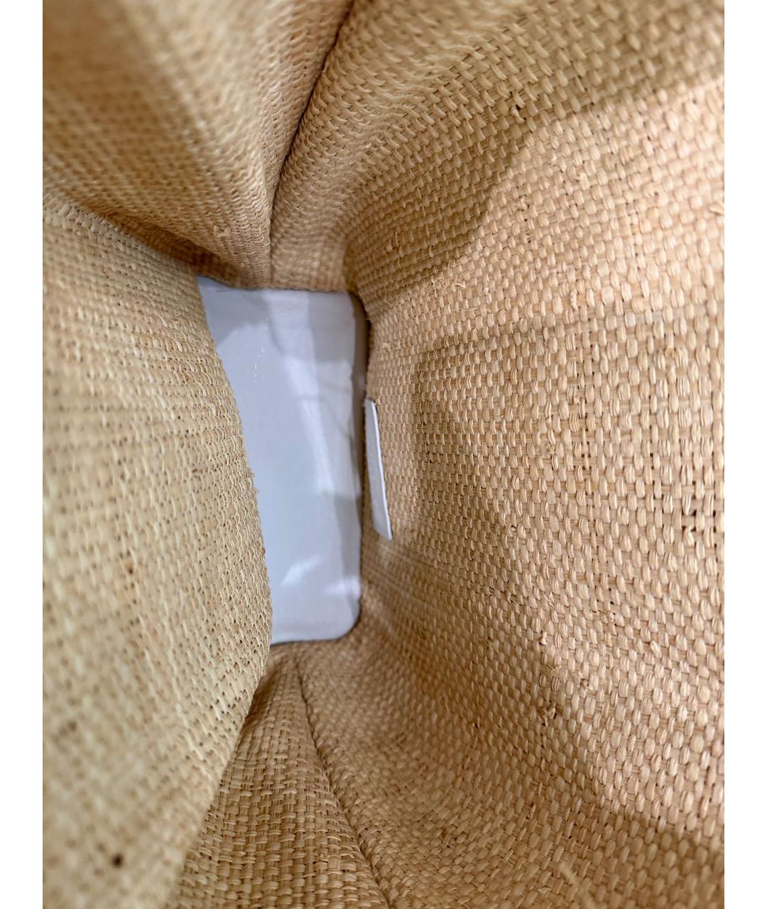 JACQUEMUS Бежевая пелетеная пляжная сумка, фото 3