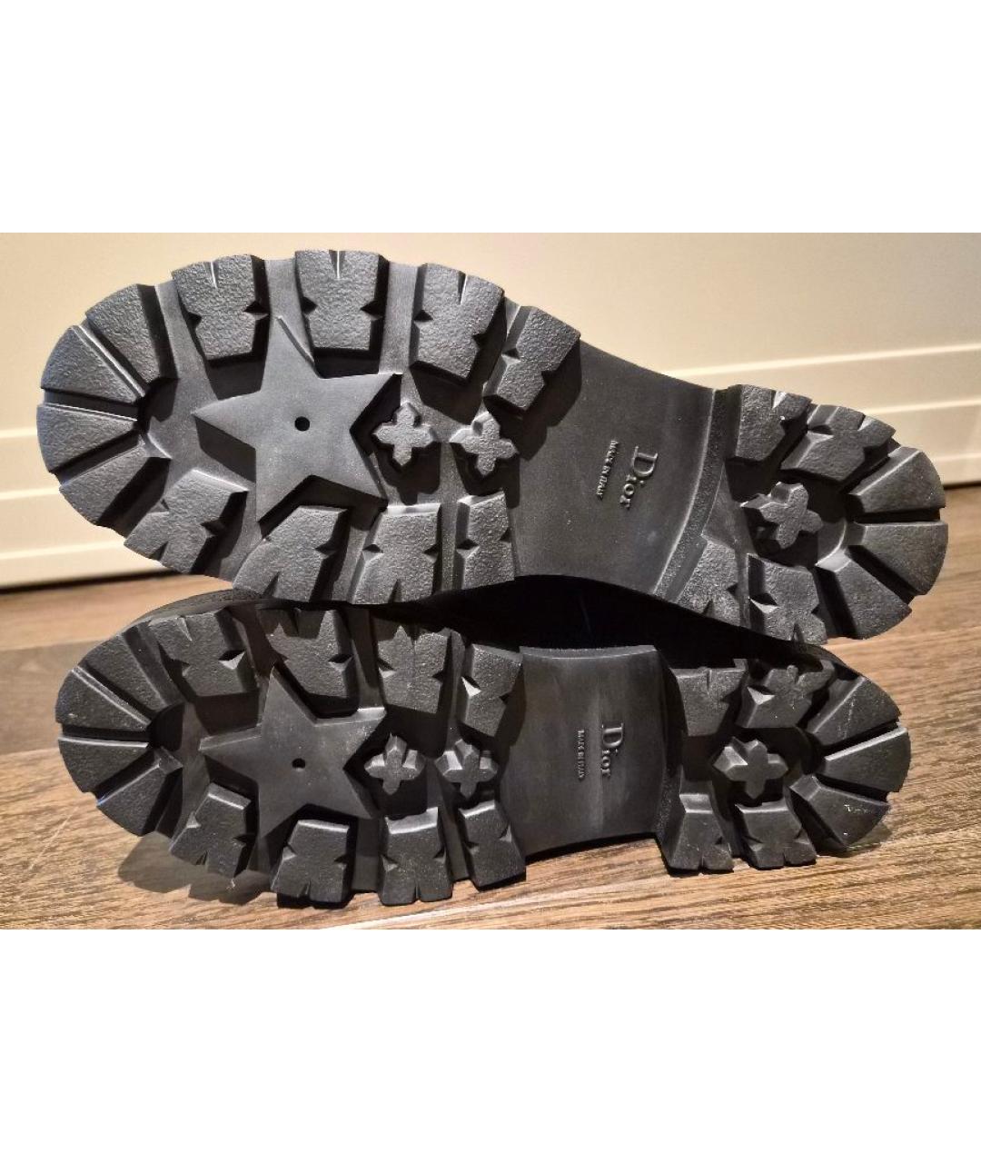 CHRISTIAN DIOR Черные кожаные сапоги, фото 8