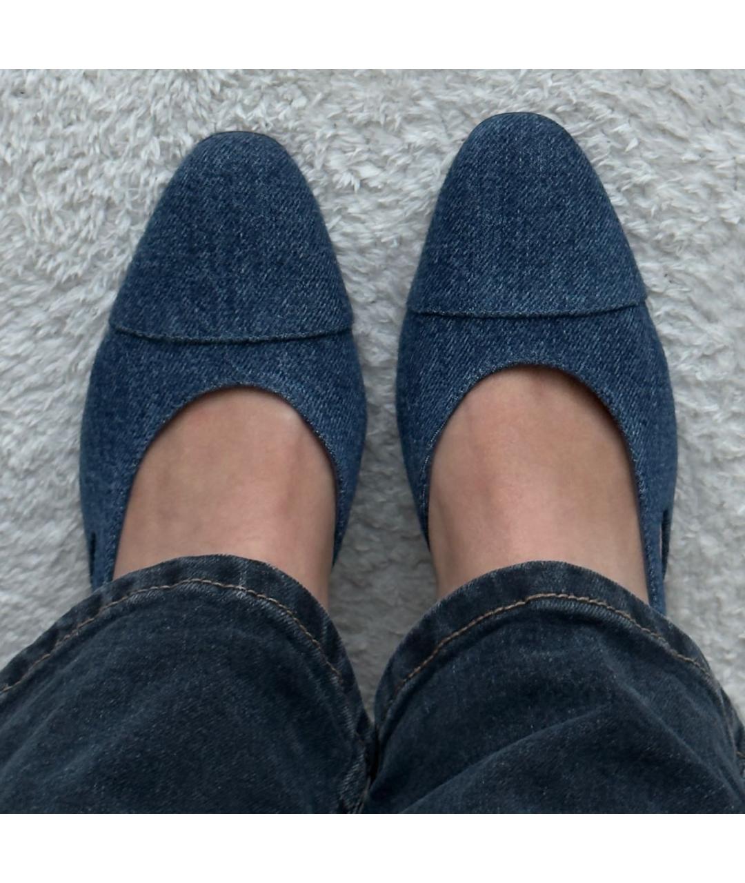 CHANEL Синие текстильные туфли, фото 5