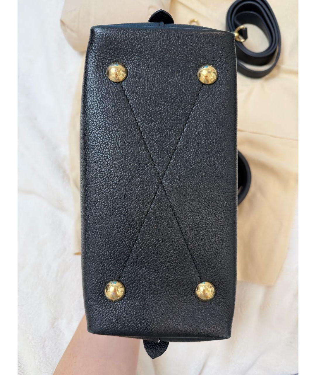 LOUIS VUITTON Черная кожаная сумка через плечо, фото 3