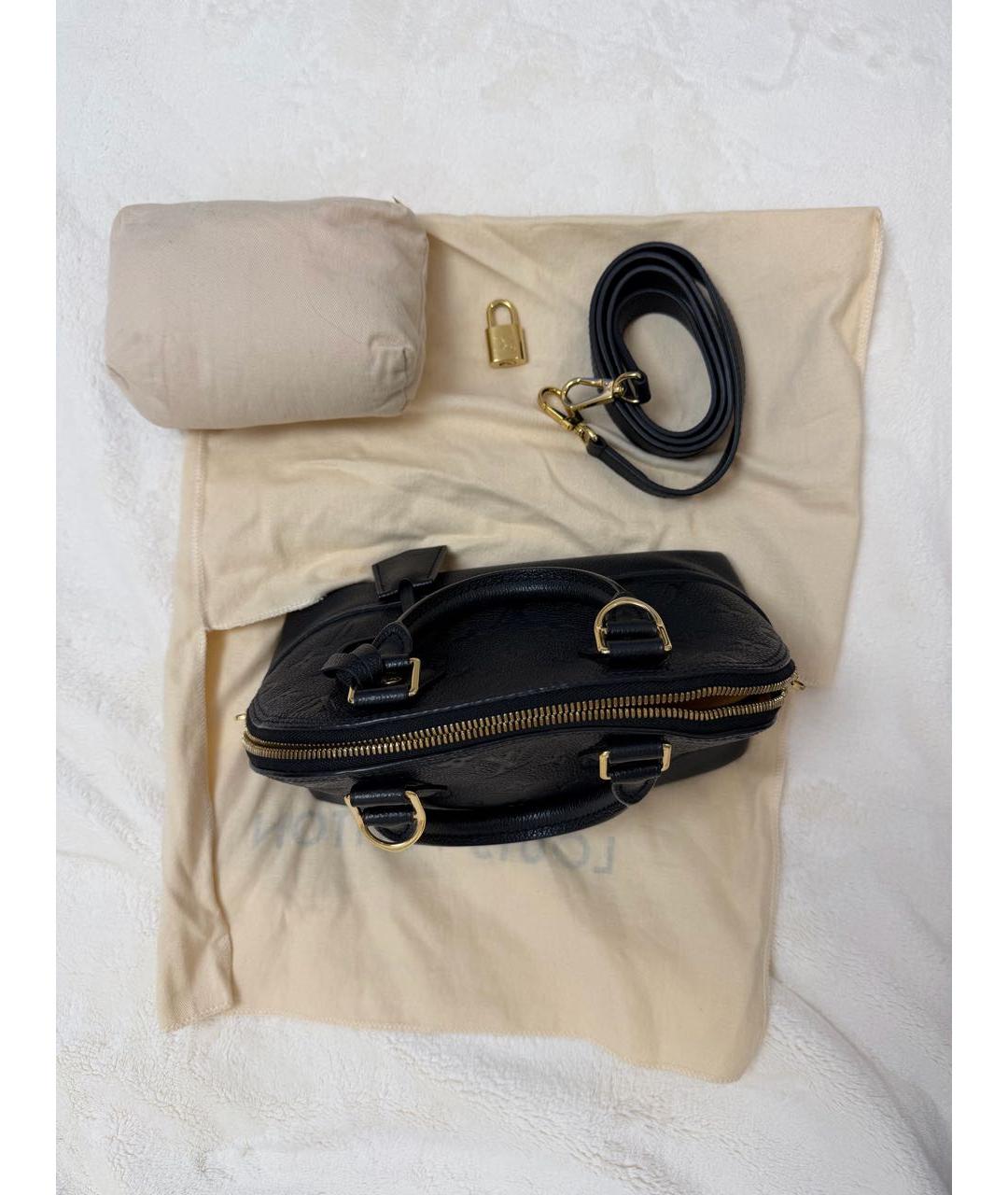 LOUIS VUITTON Черная кожаная сумка через плечо, фото 2