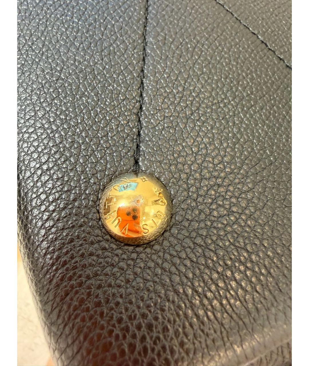 LOUIS VUITTON Черная кожаная сумка через плечо, фото 7