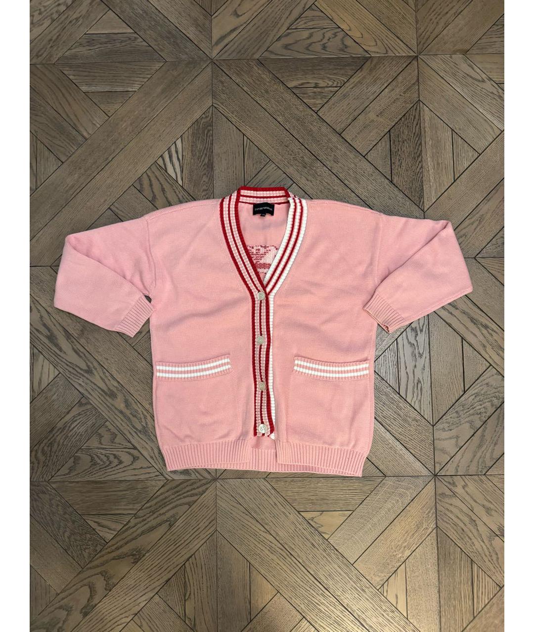 ARMANI JUNIOR Коралловая хлопковая рубашка/блузка, фото 4