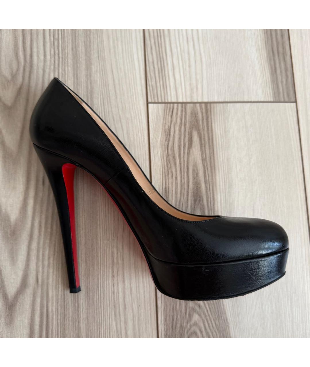 CHRISTIAN LOUBOUTIN Черные кожаные туфли, фото 9