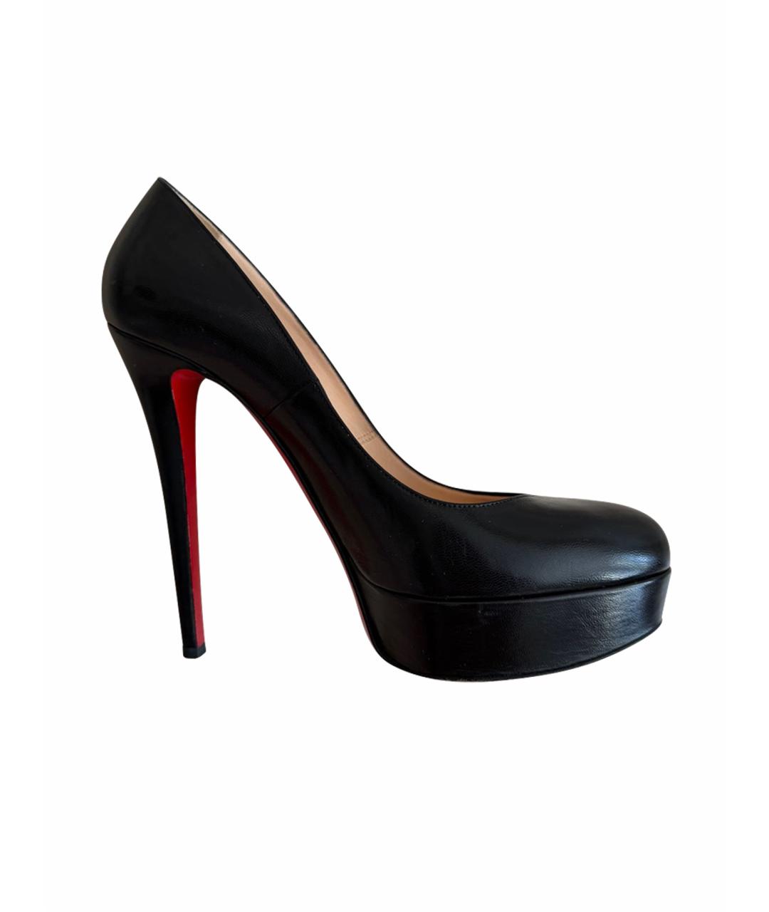 CHRISTIAN LOUBOUTIN Черные кожаные туфли, фото 1