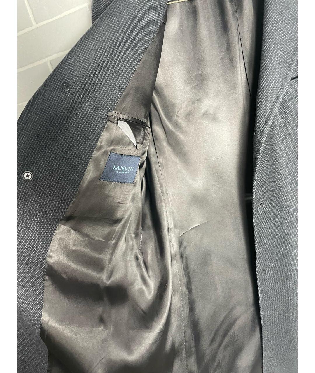 LANVIN Серое шерстяное пальто, фото 6