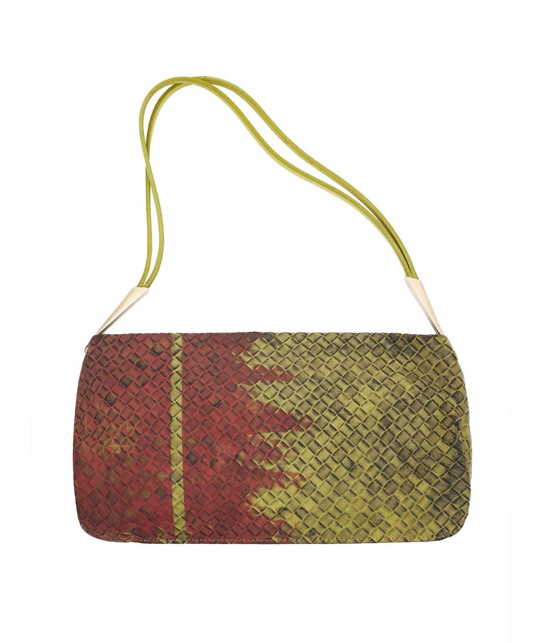 BOTTEGA VENETA Зеленая кожаная сумка с короткими ручками, фото 7