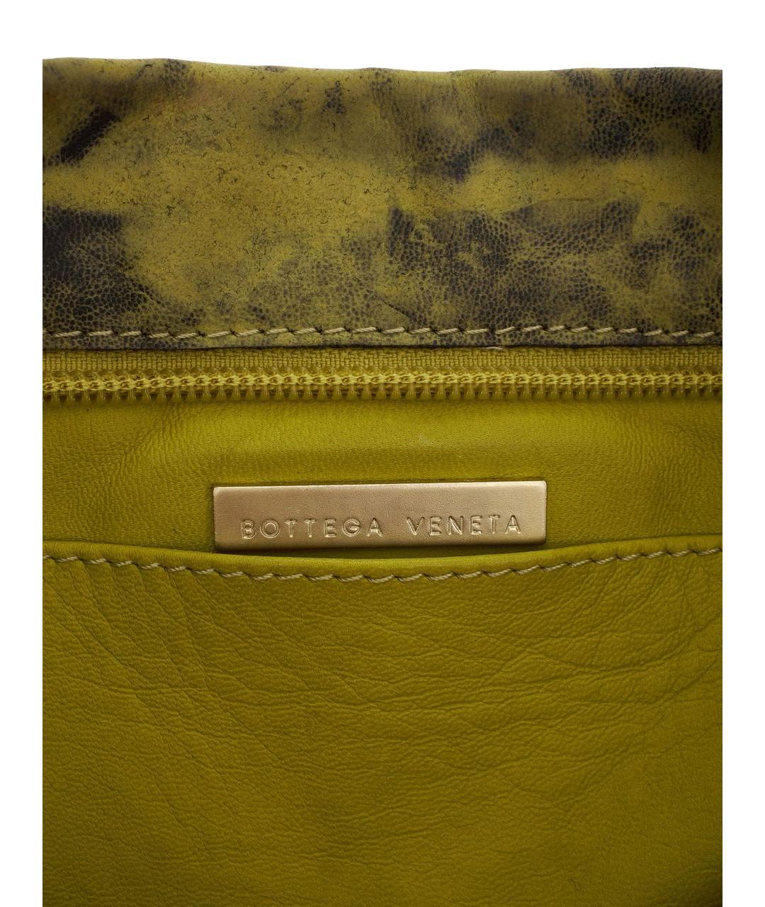 BOTTEGA VENETA Зеленая кожаная сумка с короткими ручками, фото 5