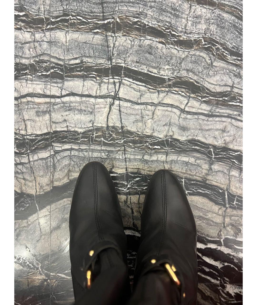 DOLCE&GABBANA Черные кожаные сапоги, фото 3