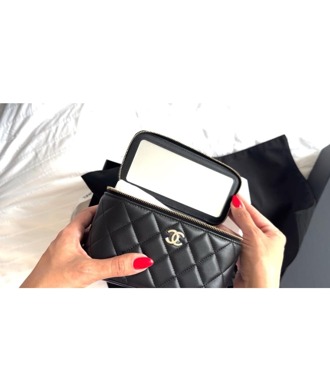 CHANEL Черная кожаная сумка через плечо, фото 5