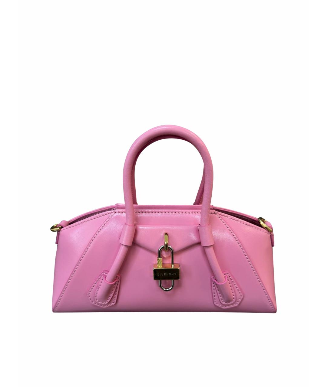 GIVENCHY Розовая кожаная сумка с короткими ручками, фото 1