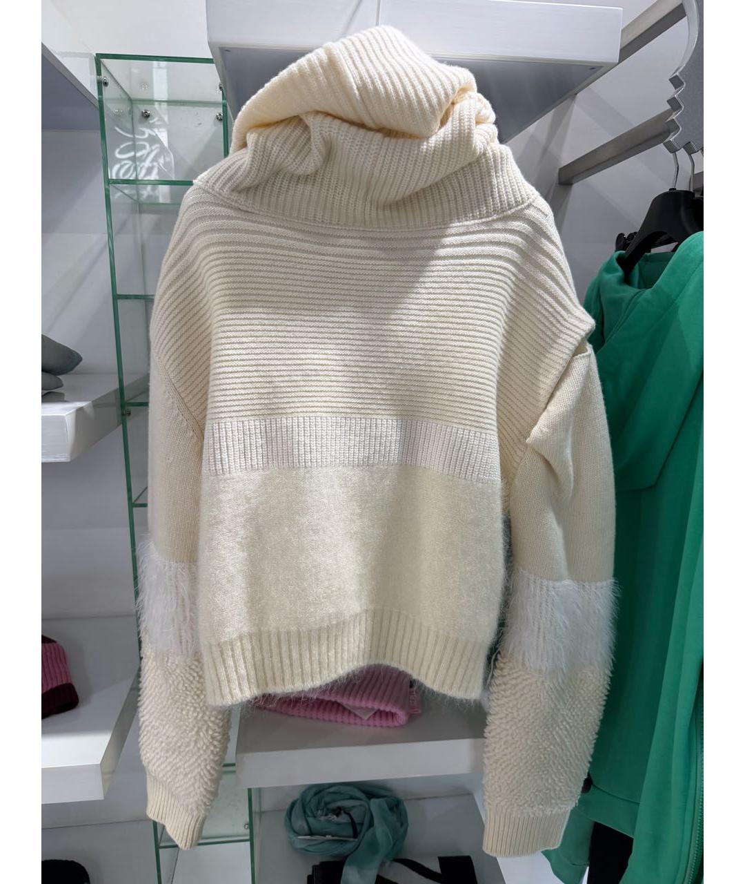 ICEBERG Белый шерстяной джемпер / свитер, фото 5