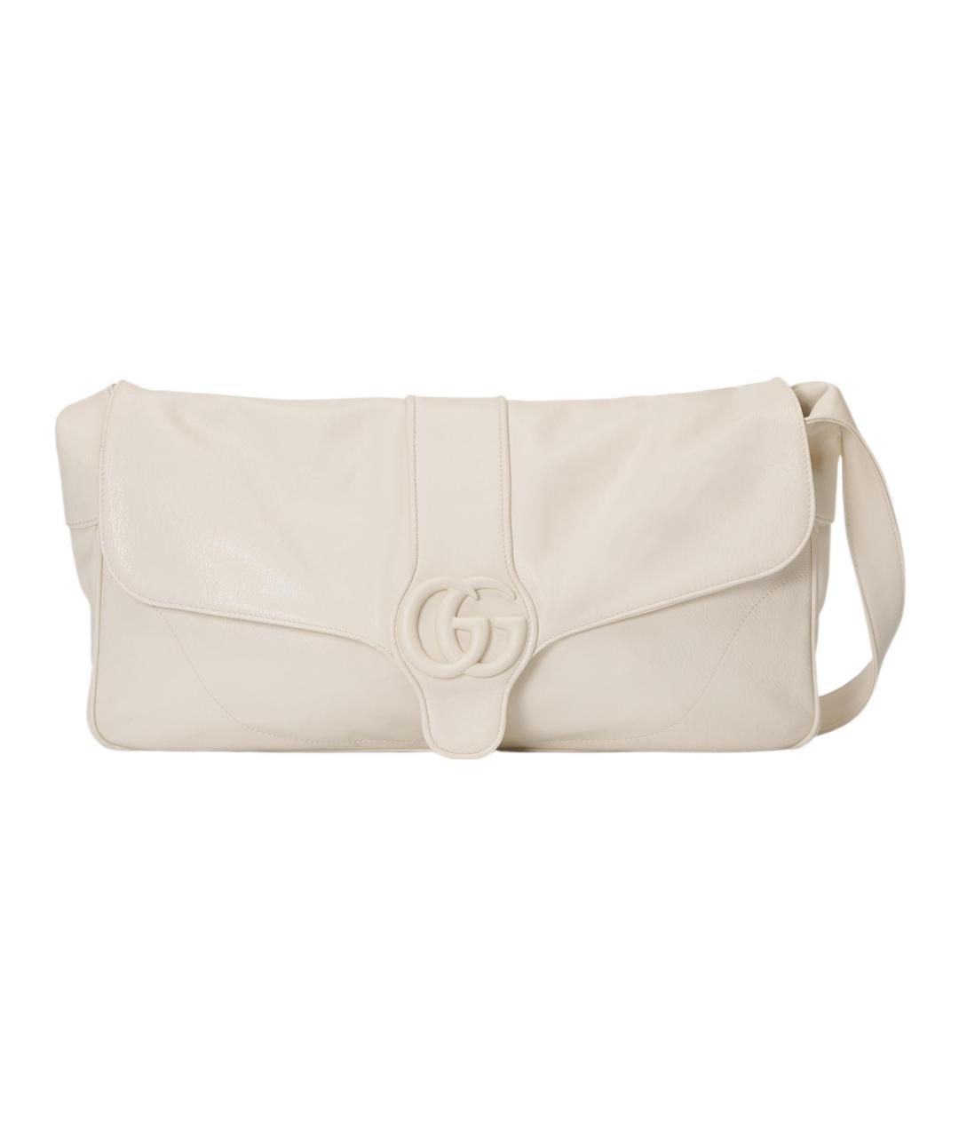 GUCCI Белая кожаная сумка через плечо, фото 1