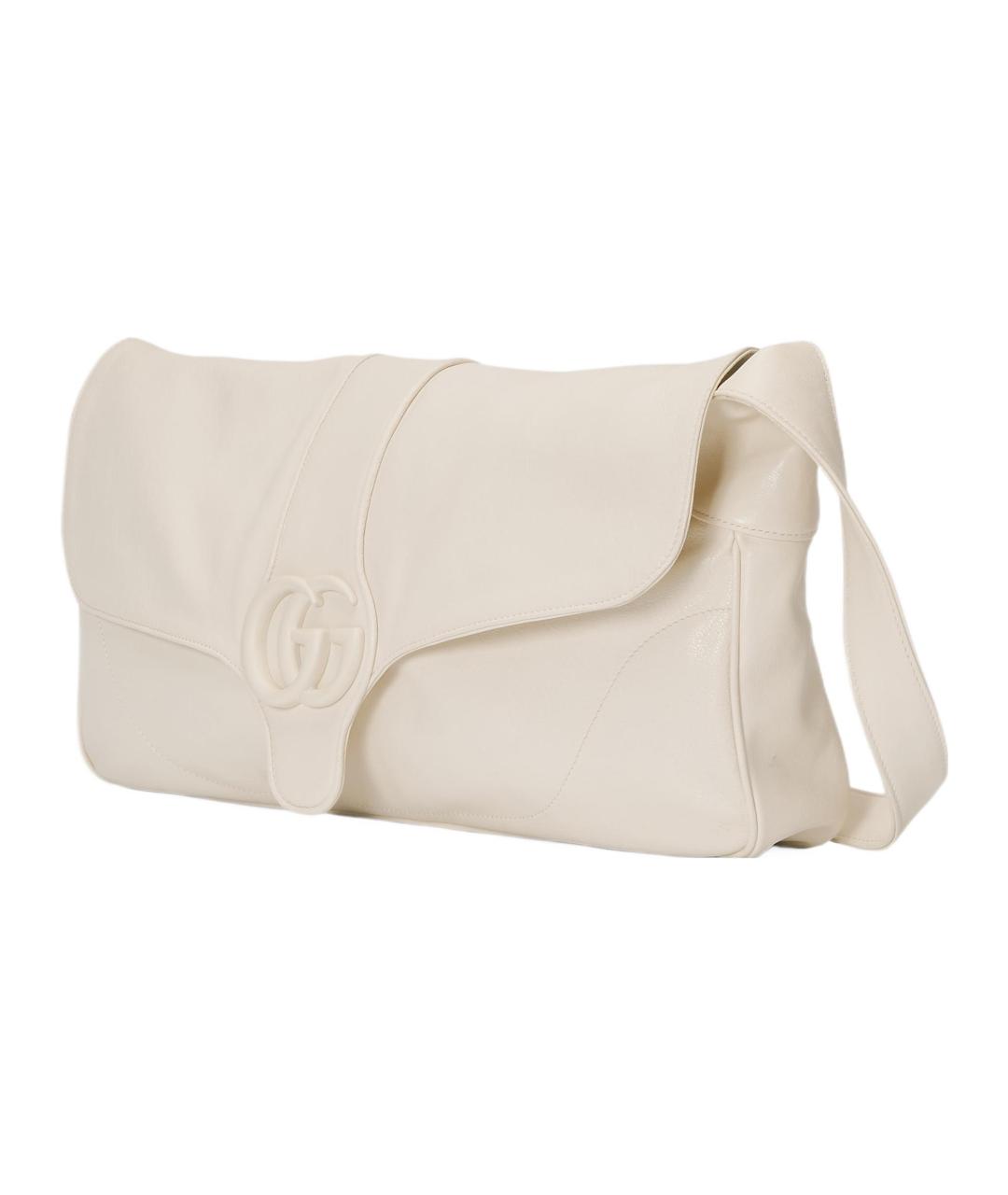 GUCCI Белая кожаная сумка через плечо, фото 2