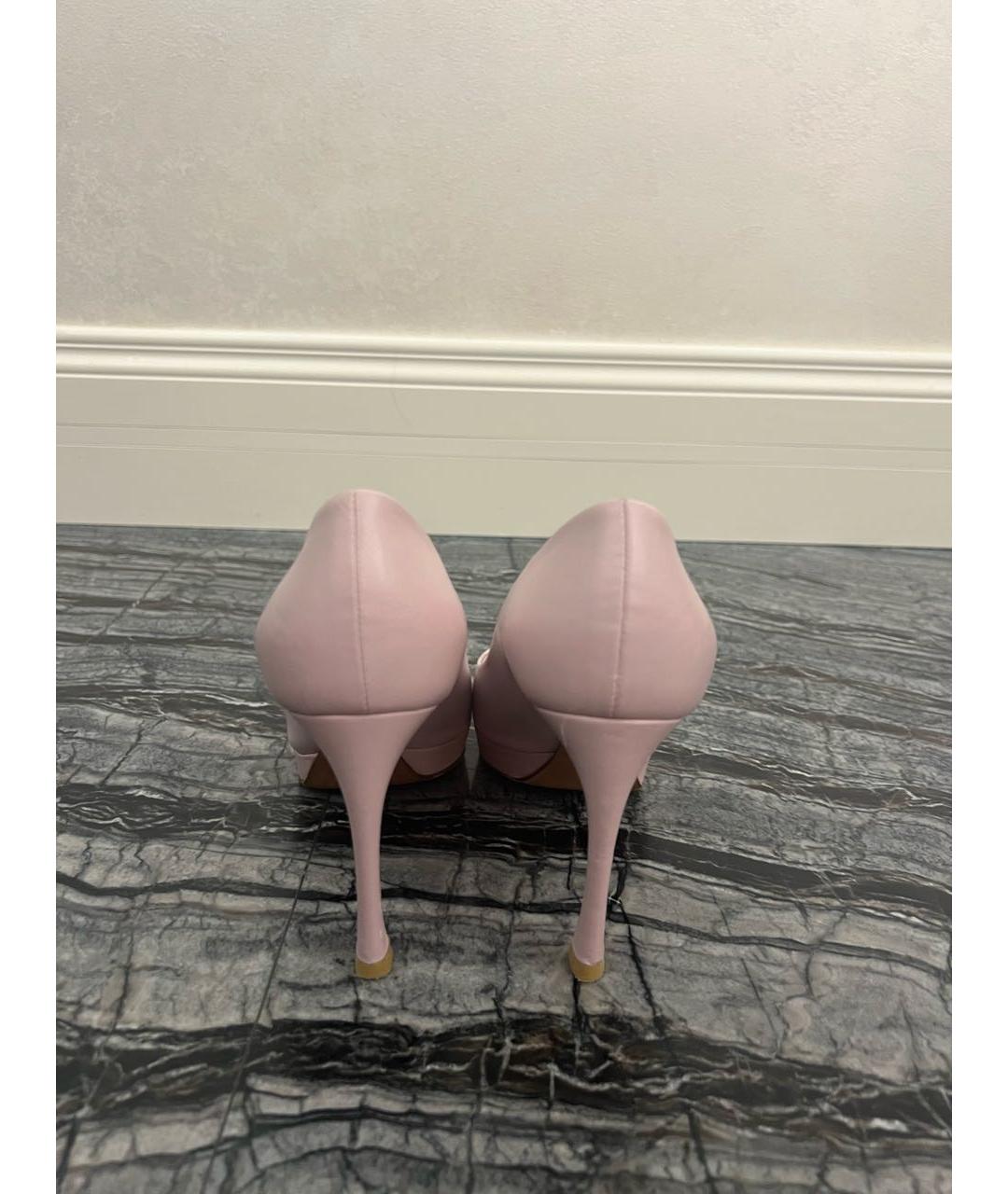 CHRISTIAN DIOR Розовые кожаные туфли, фото 3