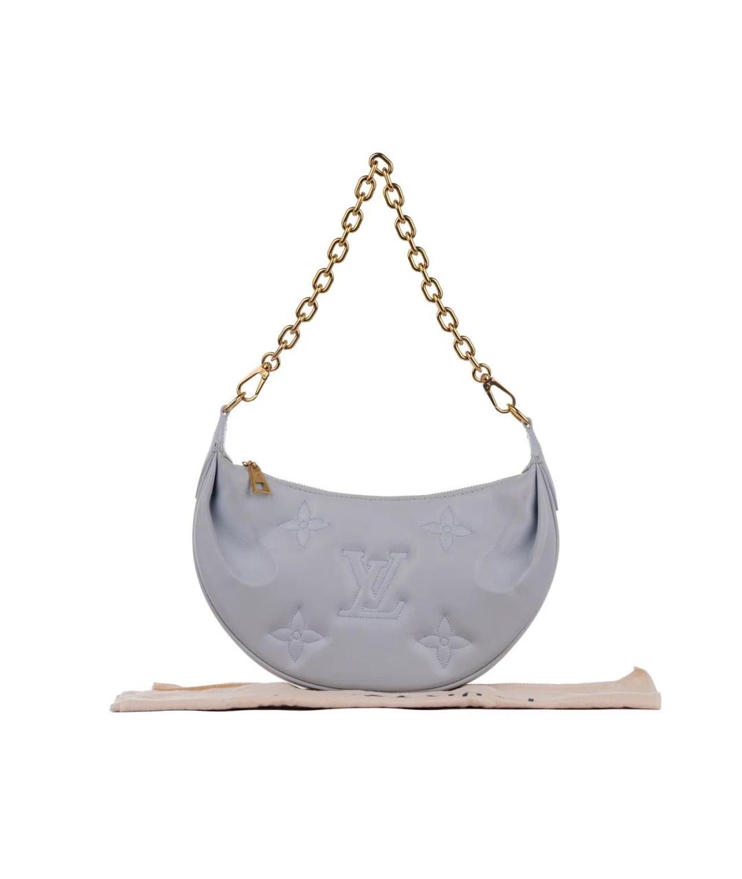 LOUIS VUITTON Голубая кожаная сумка с короткими ручками, фото 2