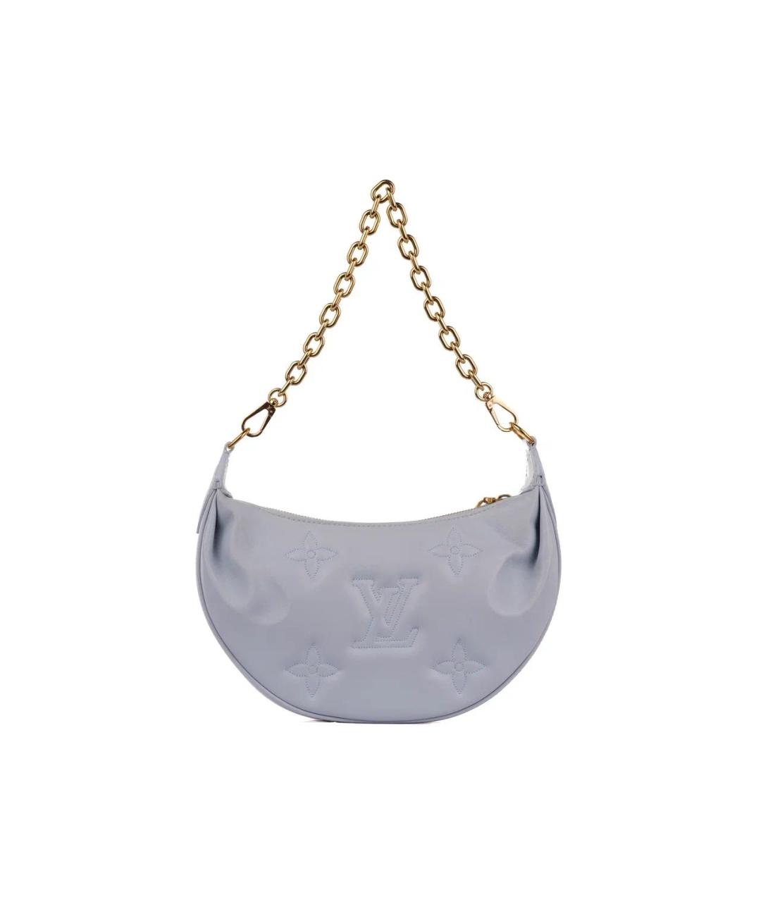 LOUIS VUITTON Голубая кожаная сумка с короткими ручками, фото 3