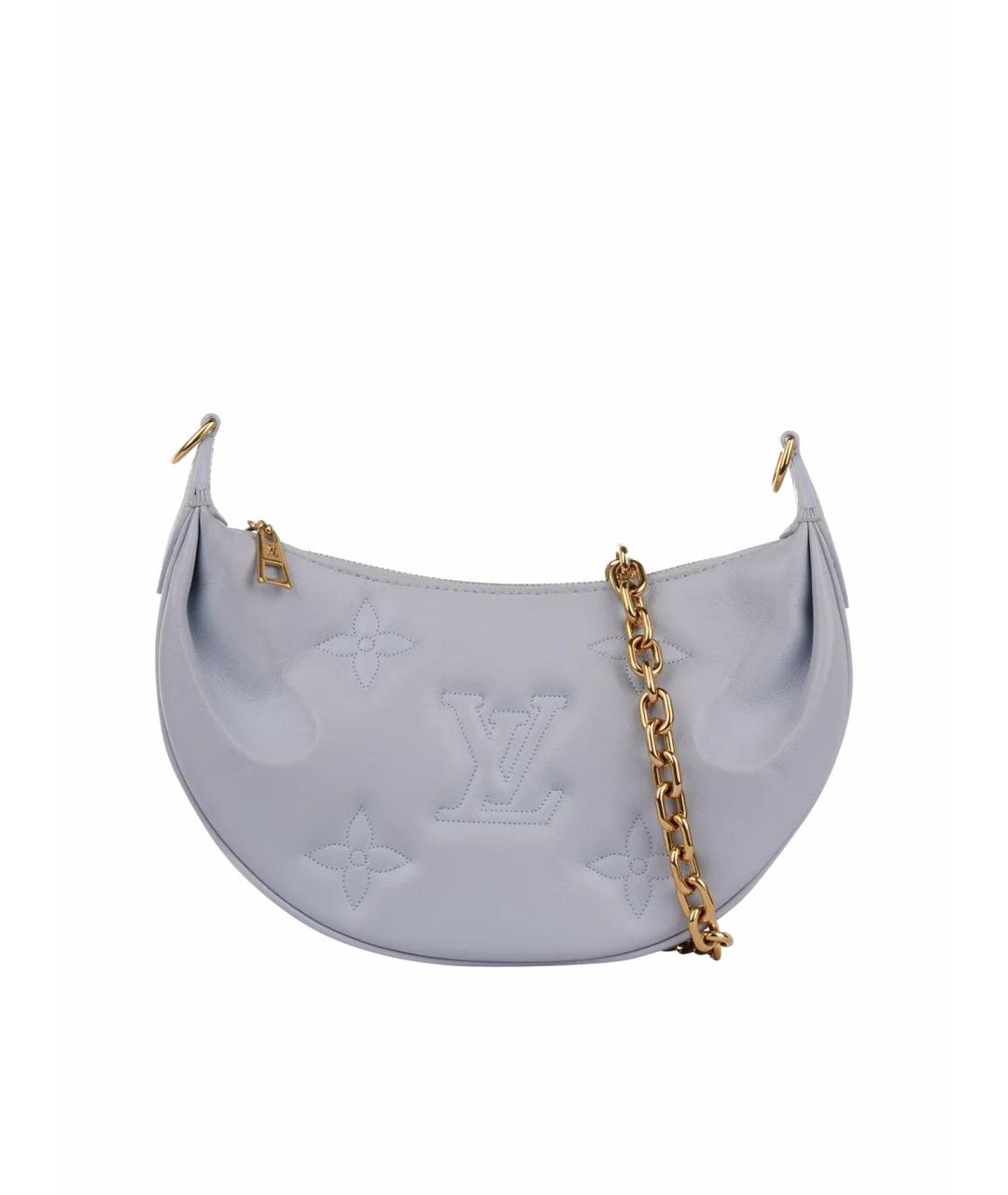 LOUIS VUITTON Голубая кожаная сумка с короткими ручками, фото 1