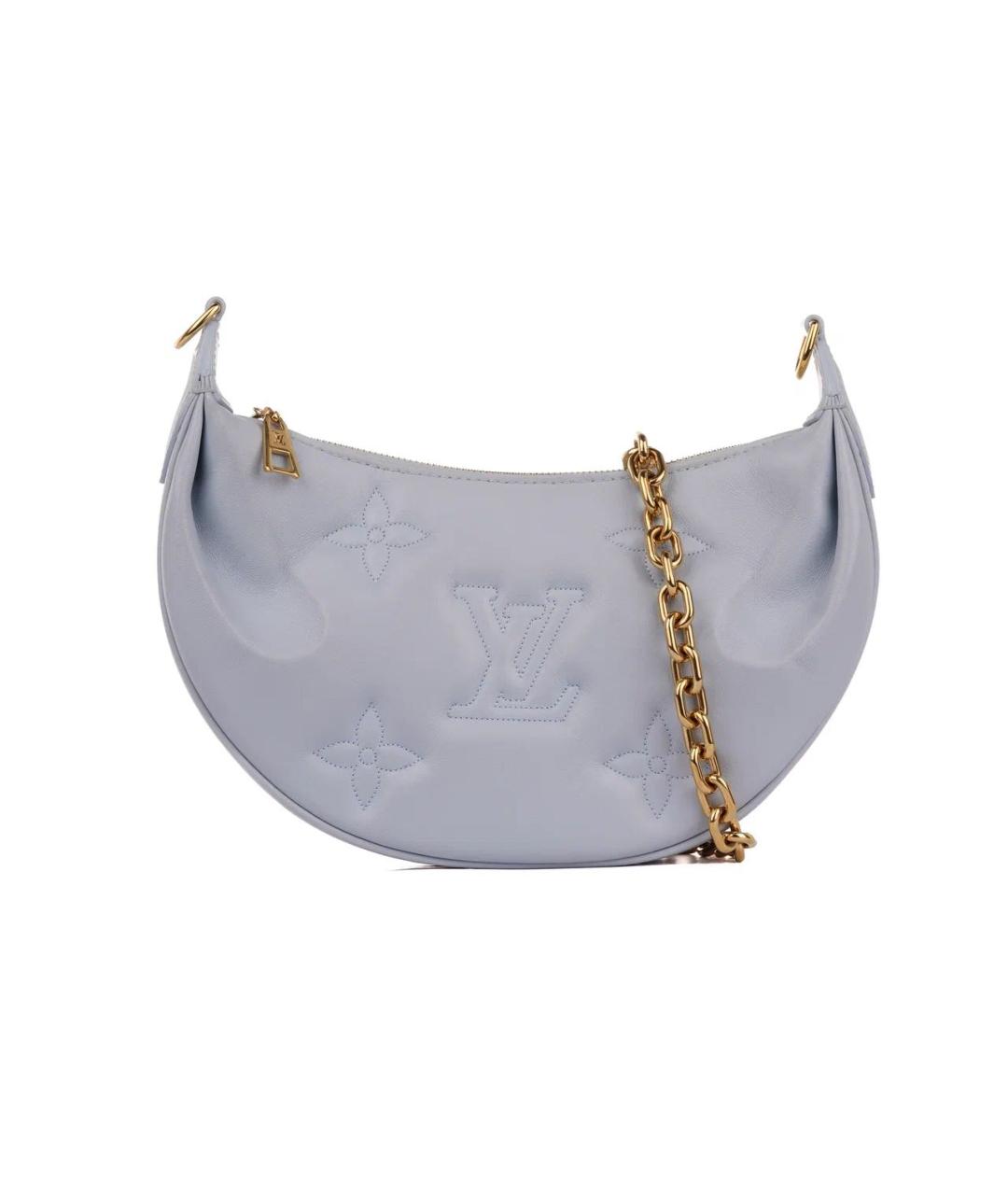 LOUIS VUITTON Голубая кожаная сумка с короткими ручками, фото 9